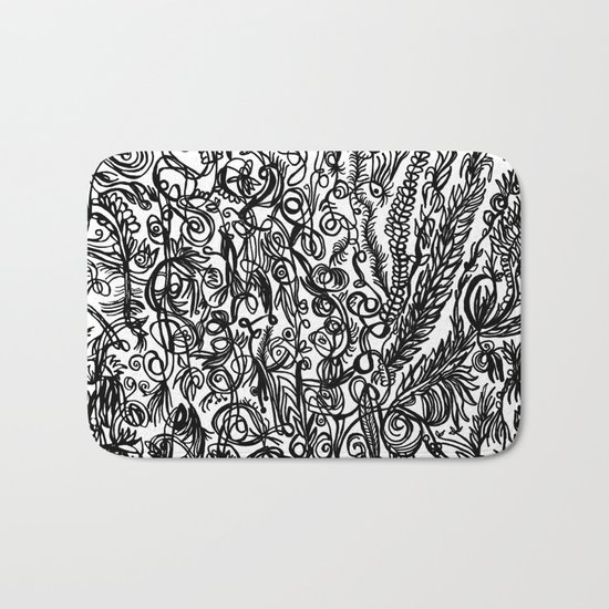 Black and White Bath Mat