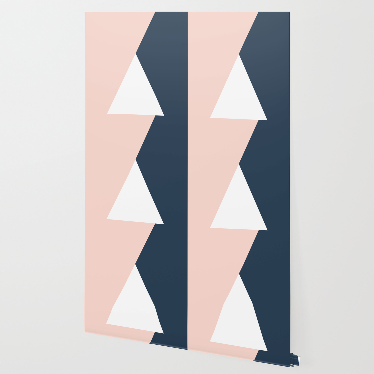 Trance geo Blush Geometric Triangle Wallpaper Glitter Metallic Shimmer Pink Grey