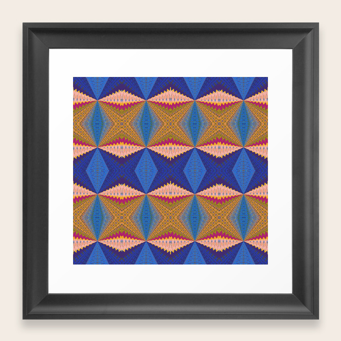 African Retro Geometric Bliss Print 1 Framed Art Print By Carlieamberpartridge Society6