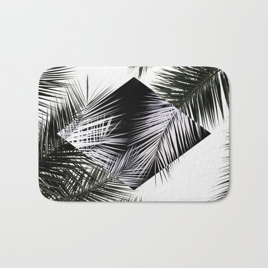 Palm Leaves 3 Geometry Bath Mat