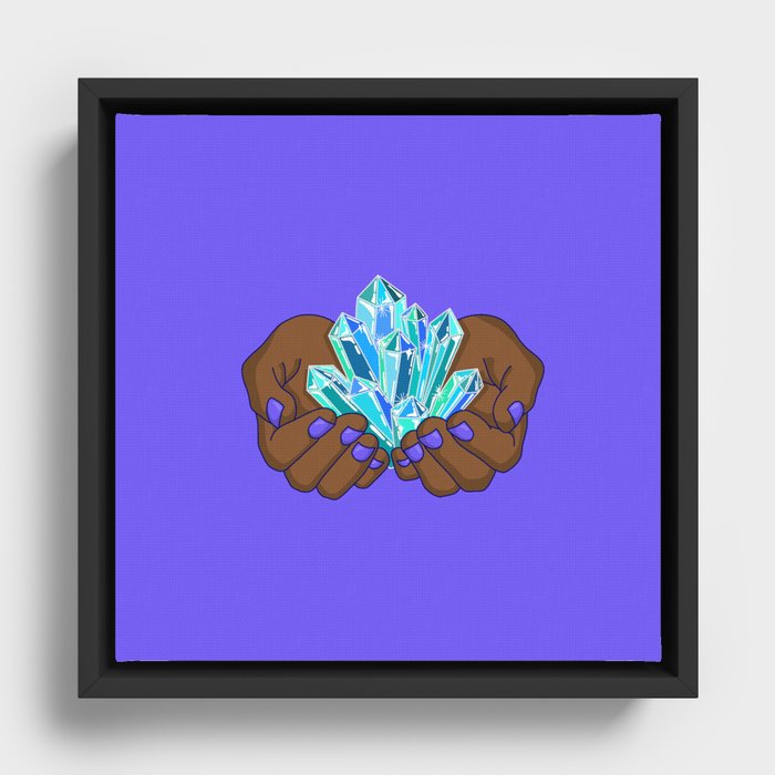 CRYSTAL HANDS Framed Canvas