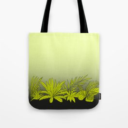 Gradient square border background with tropical epiphytes Tote Bag