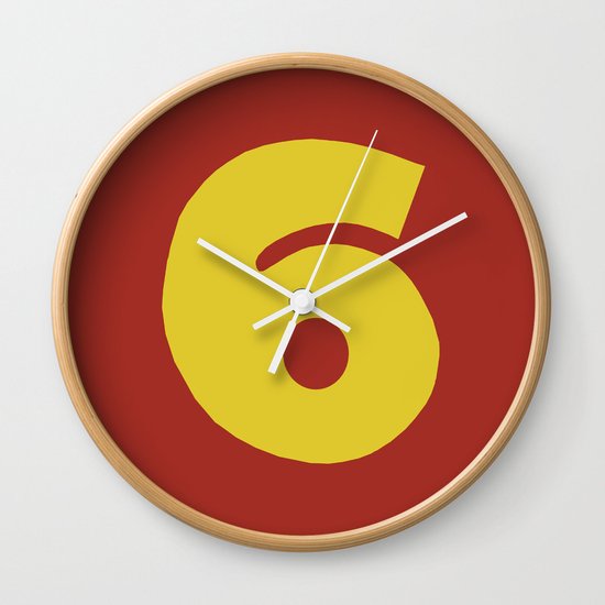 Number 6 Wall Clock