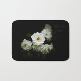 SELECTIVE FOCUS PHOTOGRAPHY OF WHITE ROSE FLOWERS Bath Mat | Hdr, Illustration, Cute, Vintage, Focus, Of, Flowers, Lovely, Photo, Retro 