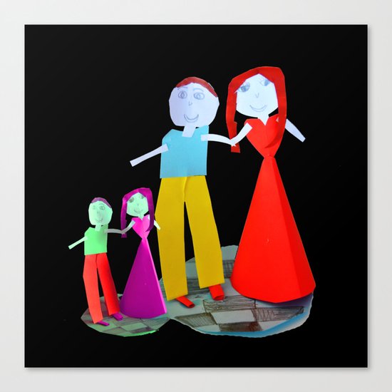 Dance me to the end of love | Kids Painting by Elisavet Canvas Print