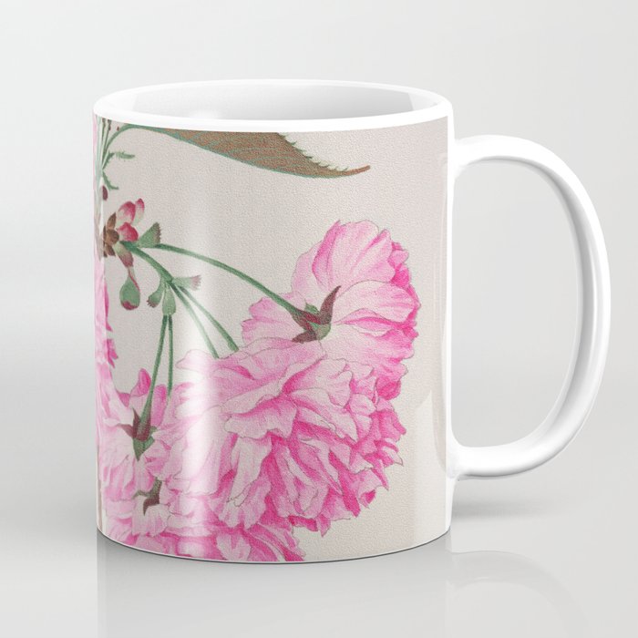 Barrier Mountain Cherry Blossoms Watercolor Coffee Mug