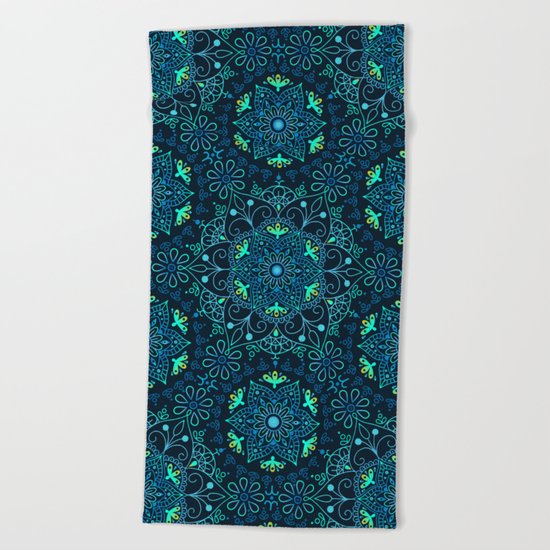 Mandala_Cerulean Beach Towel