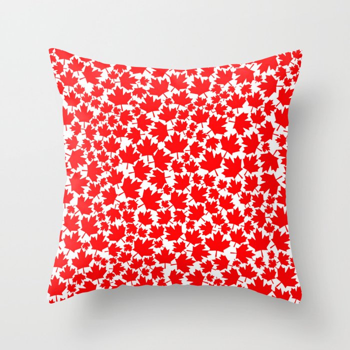 Canadian fall / Canadian flag maple leaf pattern Throw Pillow