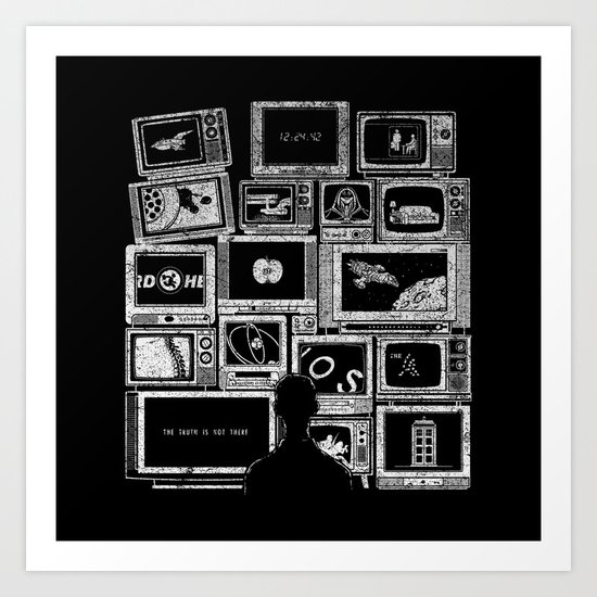 TV Addict Art Print