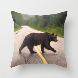 Grizzly Bear in Banff National Park Throw Pillow