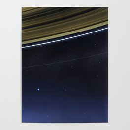 Pale Blue Dot — Cassini, Saturn & Carl Sagan quote Poster
