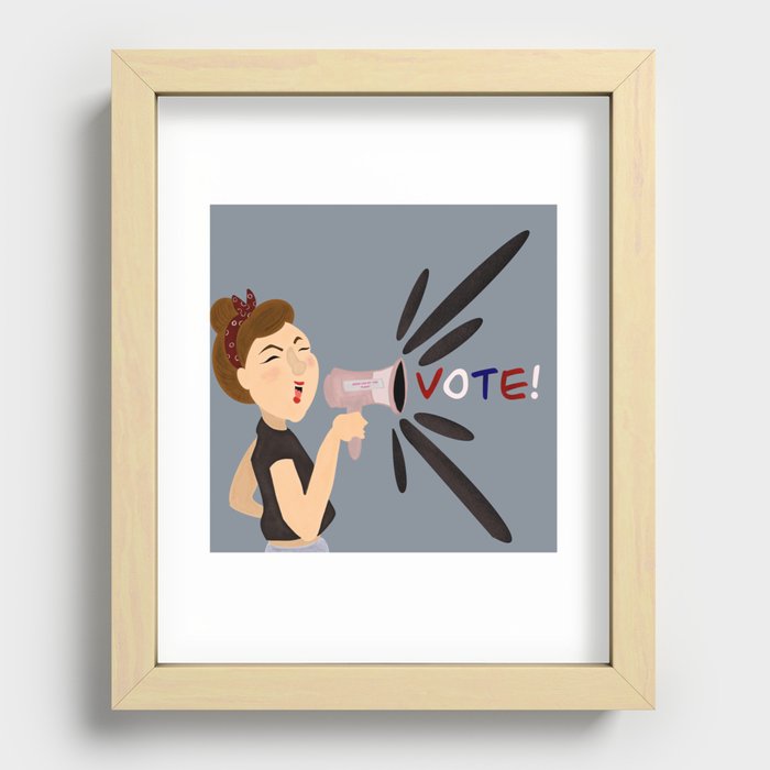 Vote Recessed Framed Print