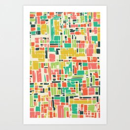 Road map abstract pattern Art Print
