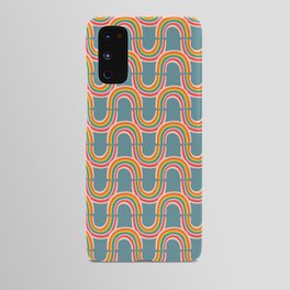 RAINBOW REFLECTION in BRIGHTS ON PASTEL BLUE GRAY Android Case