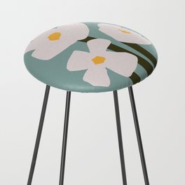 pudgy daffodils | modern abstract flower Counter Stool
