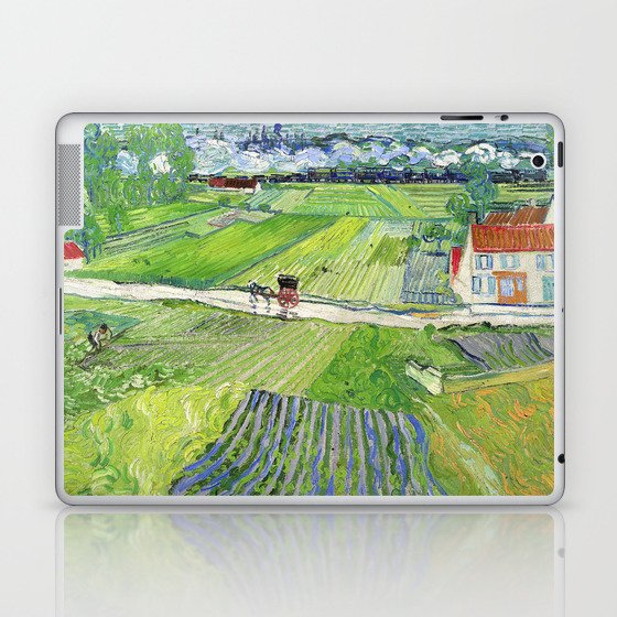 Vincent van Gogh - Landscape with a Carriage and a Train Laptop & iPad Skin