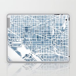 Washington DC Blueprint watercolor map Laptop & iPad Skin