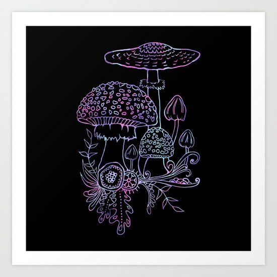 Mushrooms Art Print