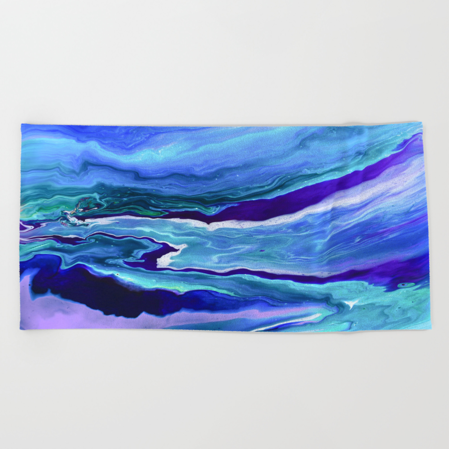 Dreamy Fluid Abstract Painting Beach Towel By Christineiris Society6