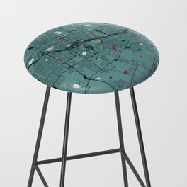 Killeen, USA - terrazzo city map Bar Stool