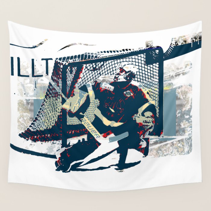Goalie Ice Hockey Player Wall Tapestry by OnlineGifts Society6