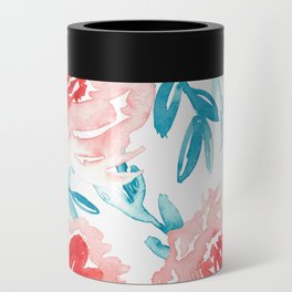 Coral and turquoise Can Cooler