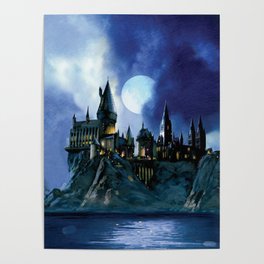 Castle in Night Poster