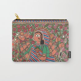 Durga Madhubani Painting Carry-All Pouch