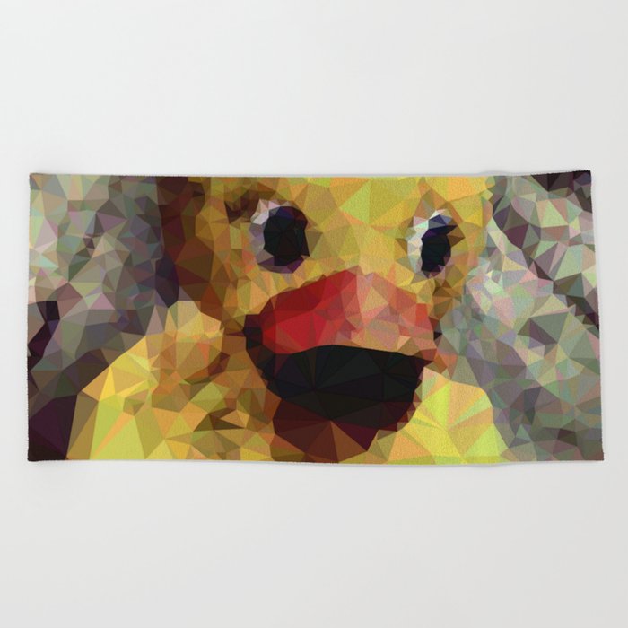 Geometric Yellow Rubber Duck Beach Towel By Alexandraolivierlecomte Society6 Yellow Rubber Duck Beach Towel