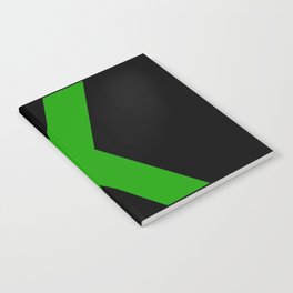 Letter X (Green & Black) Notebook