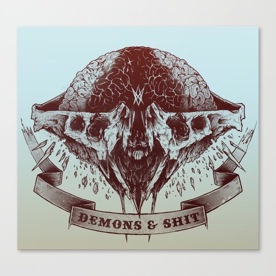 Demons and Shit Canvas Print