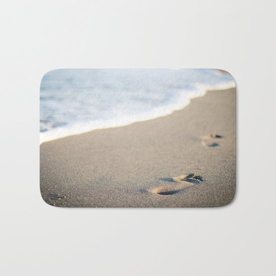 Footprints in the Sand Bath Mat
