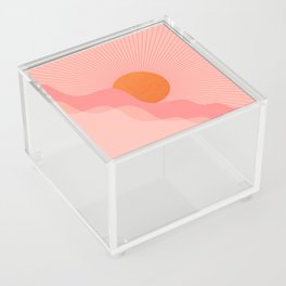 Abstraction_NEW_SUNRISE_SUNSET_RED_PINK_RISING_POP_ART_0802C Acrylic Box