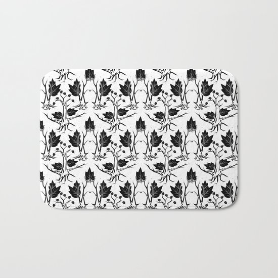 Pattern tree black Bath Mat