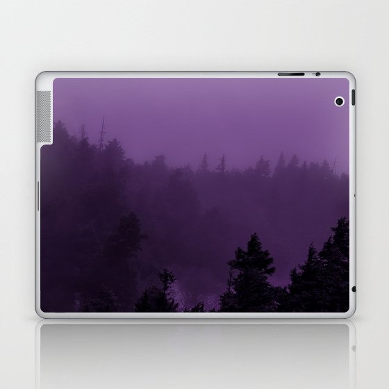 Purple Fog - Alaskan Forest Laptop & iPad Skin