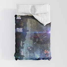 Cyberpunk City Comforter