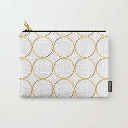 White And Gold Carry-All Pouch