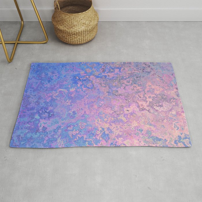 ABSTRACT OXIDIZE IN PINK AND BLUE. Rug
