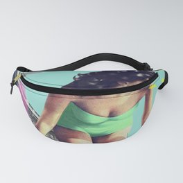 Rush Hour Madness Fanny Pack | Surreal, Feminist, Double Decker, Women, Uk, 50S, Ufos, Retro, Extraterrestrial, Vintage 