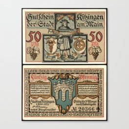 Kitzingen 50 Pfennig 1921 Canvas Print