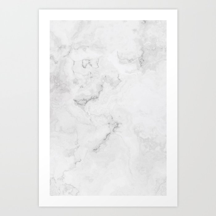 Monochromatic marble layout on solid sheet of wallpaper. Concept of home decor and interior designing Art Print
