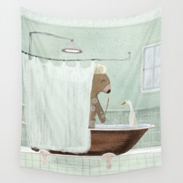 shower time Wall Tapestry