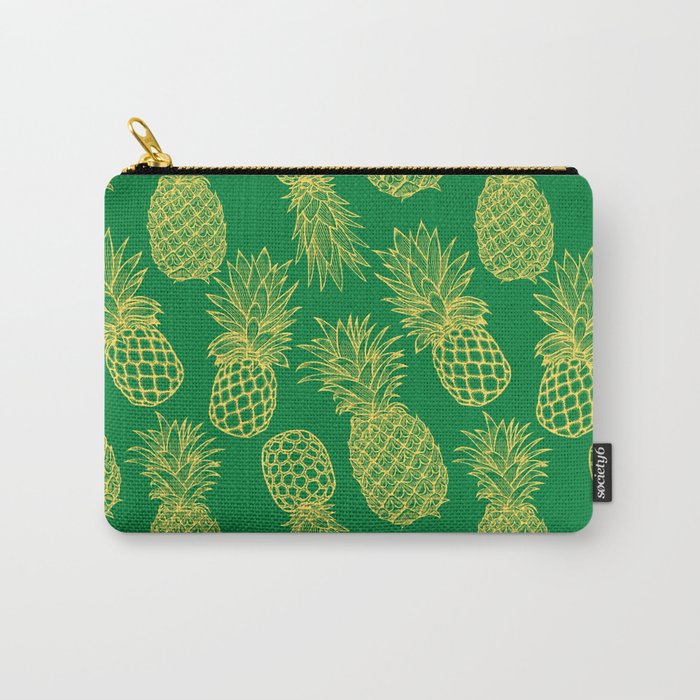 Fresh Pineapples Green & Yellow Carry-All Pouch