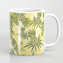 Pineapple Camo and Pineapple Luau Hawaiian Hula Girl Prints Coffee Mug