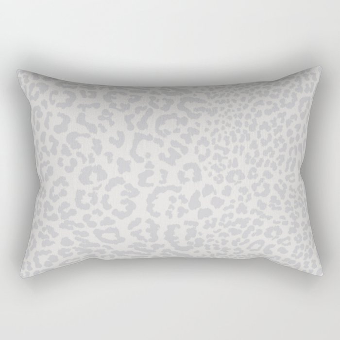 Snow Leopard Print Rectangular Pillow
