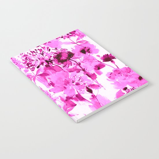 pink floral Notebook