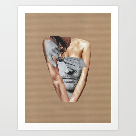 Let the black and white man out Art Print