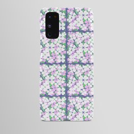 Retro Desert Flowers Pink on Periwinkle Android Case