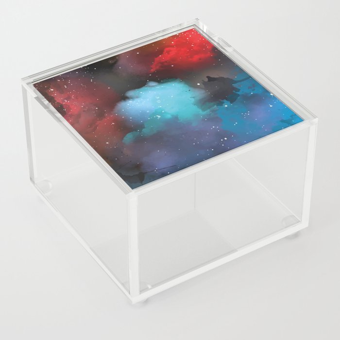 Space Splashed Watercolor Acrylic Box