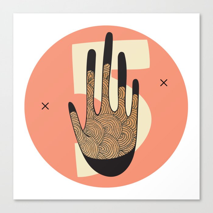 High Five in Warms Canvas Print